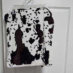 Print Fuzzy Faux Cowhide Pillow Covers